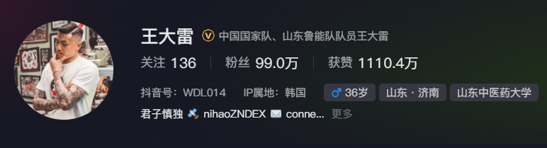  事出突然？泰山賽前幾小時亞冠退賽，王大雷社媒IP還顯示在韓國