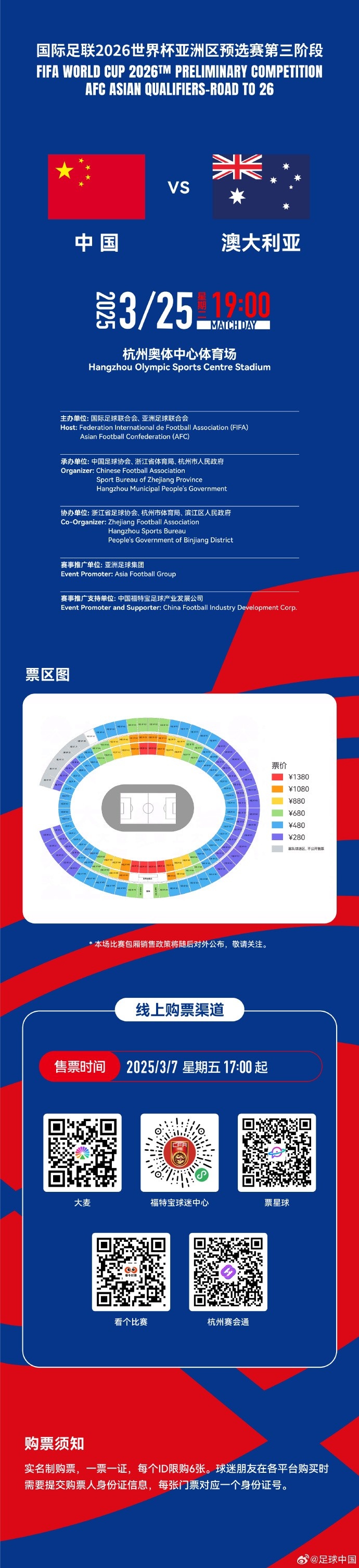  67000張！記者：若國足vs澳大利亞門票售罄，將創(chuàng)造上座人數(shù)紀(jì)錄