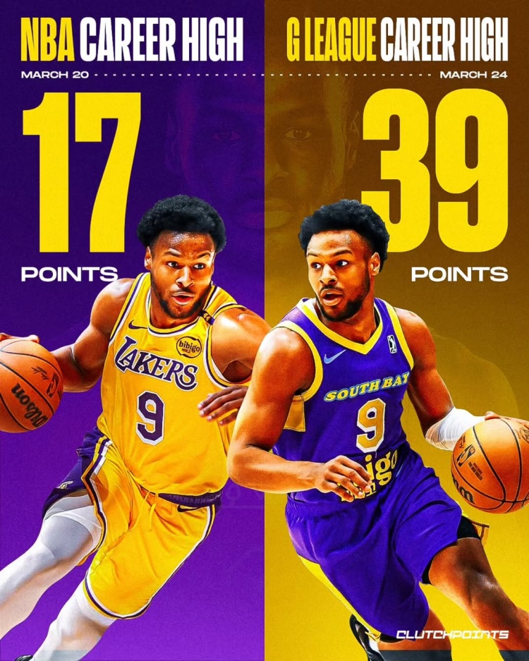  在進(jìn)步！布朗尼一周內(nèi)先后創(chuàng)下個(gè)人NBA和G聯(lián)盟單場得分新紀(jì)錄